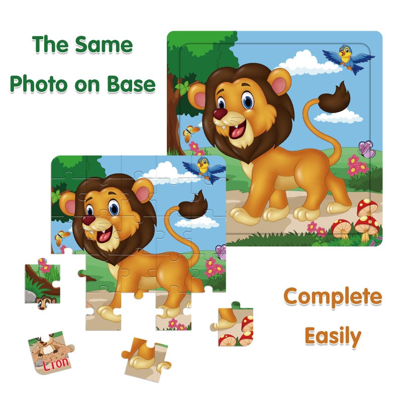 CHAFIN Puzzles for Kids Ages 3-5 Toddler Wooden Toys Montessori Learning Education Preschool Sets Games for Boy Girl 3 4 5+ Years Old, Pack of 6 (20 Pieces) - Image 2